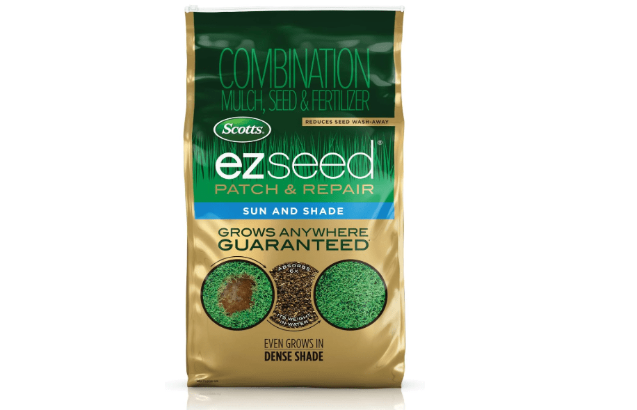 Scotts EZ Seed Patch & Repair Sun and Shade, 10 lbs. | Sun and Shade Grass Seed and Fertilizer for Bare Spots and Repair, Grows Anywhere