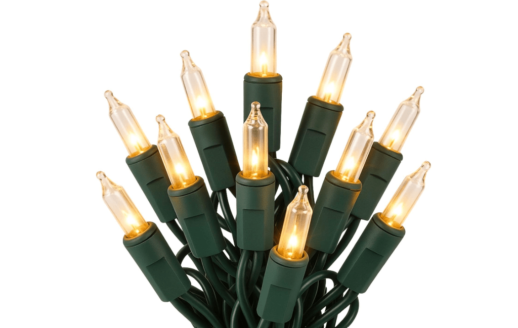 koopower 2 Pcs 16ft 50 LED String Lights Battery Operated with Timer for Christmas Tree, IP65 for Indoor and Outdoor Use, Warm White
