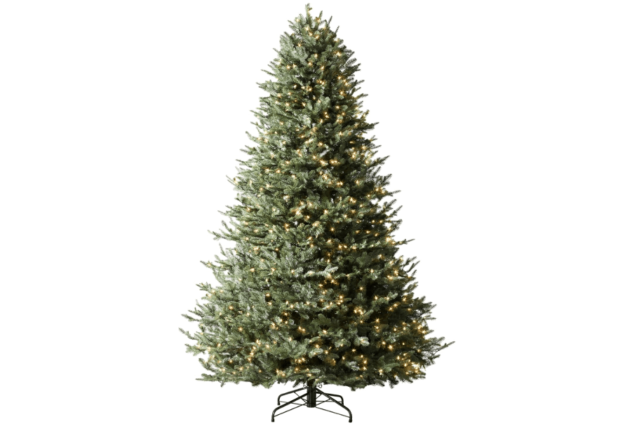 
Balsam Hill BH Balsam Fir Full Tree - Realistic Artificial Christmas Tree with Premium Stand & Easy Assembly for Indoor Holiday Decorating, LED Clear