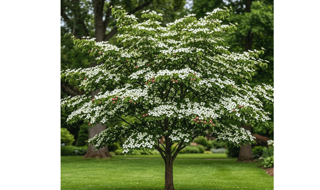 
Kousa Dogwood Tree, Home Garden Tree, 4-6 Inch Tall | Moderate Watering, Full Sun, Partial Shade, Well-Drained Soil, Zones 5-9, Spring Blooms