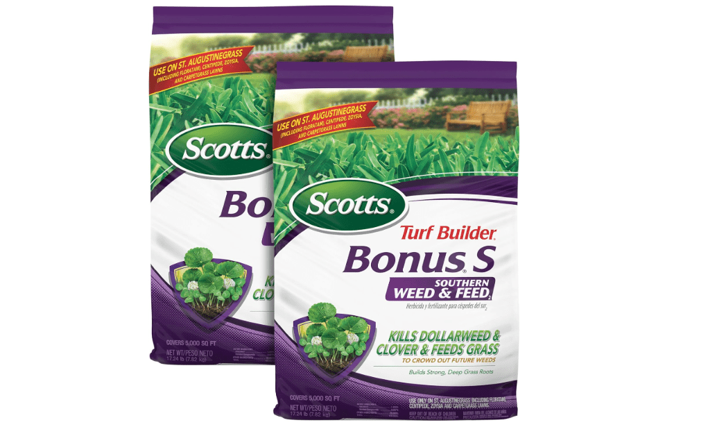 Scotts Turf Builder Bonus S Southern Weed & Feed2, 17.24 lbs. (2-Pack) | Weed Killer and Lawn Fertilizer