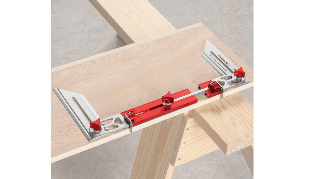 Woodpeckers Stair Tread Template + Shelf Measuring Jig, Adjustable Template Tool for Captured Panels, Shelves + Stair Treads
