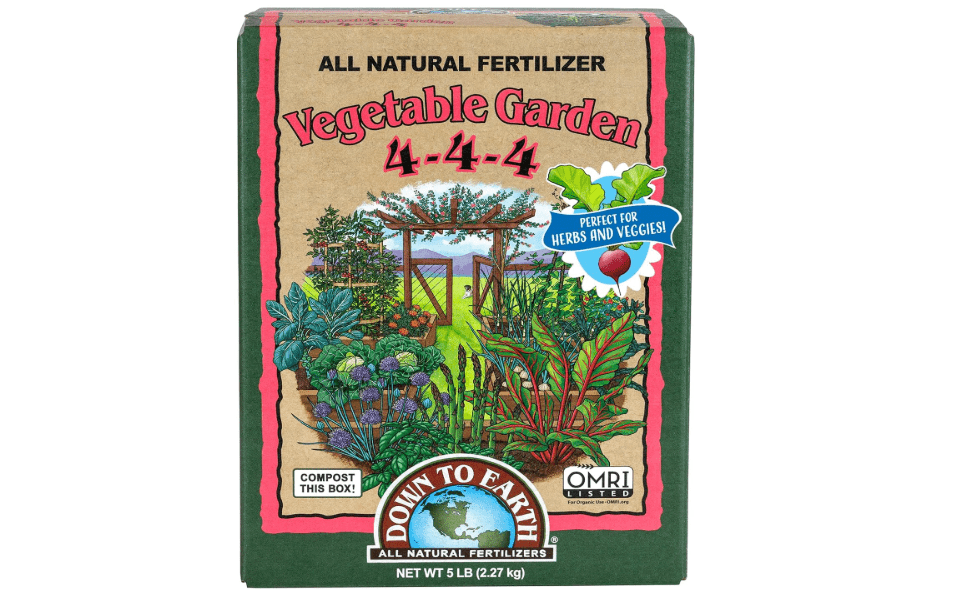 Down To Earth All Natural Fertilizers Organic Vegetable Garden - 5 lb | Plant Food for Vegetables, Herbs, Greens, Containers, Raised Beds, 4-4-4 Formula