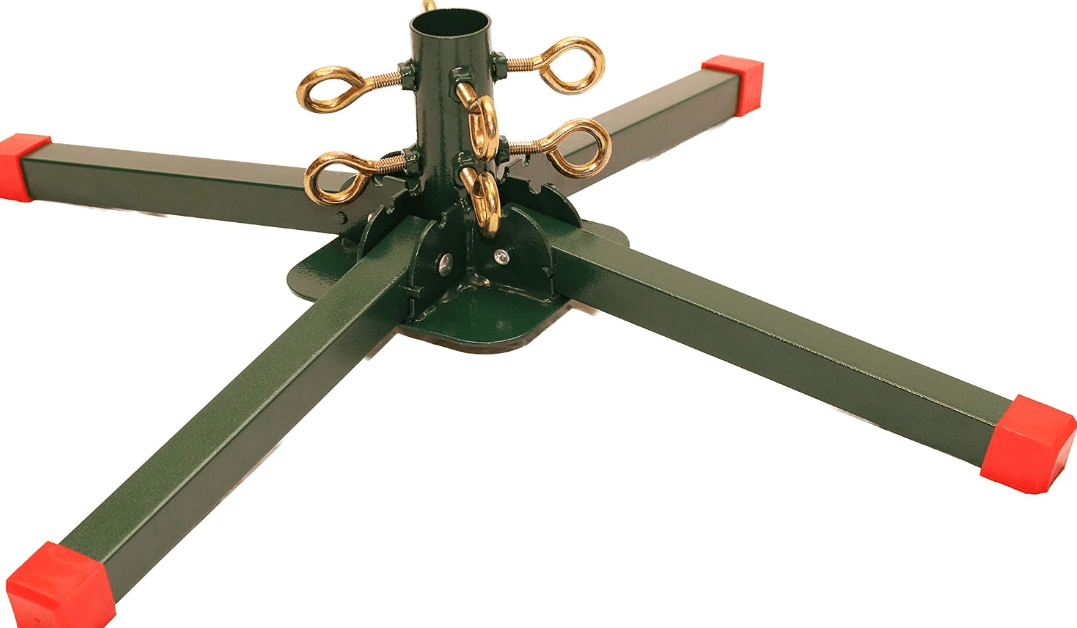 Goliath Welded Steel Artificial Christmas Tree Stand for Artificial Trees 4 to 8 Foot with a 1.25 inch Diameter Pole or Less