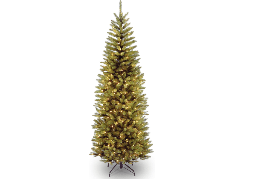 
National Tree Company 6.5ft Pre-Lit Downswept Douglas Fir Christmas Tree | 650 Clear Lights, 1,227 Tips, Includes Stand, Artificial, Green