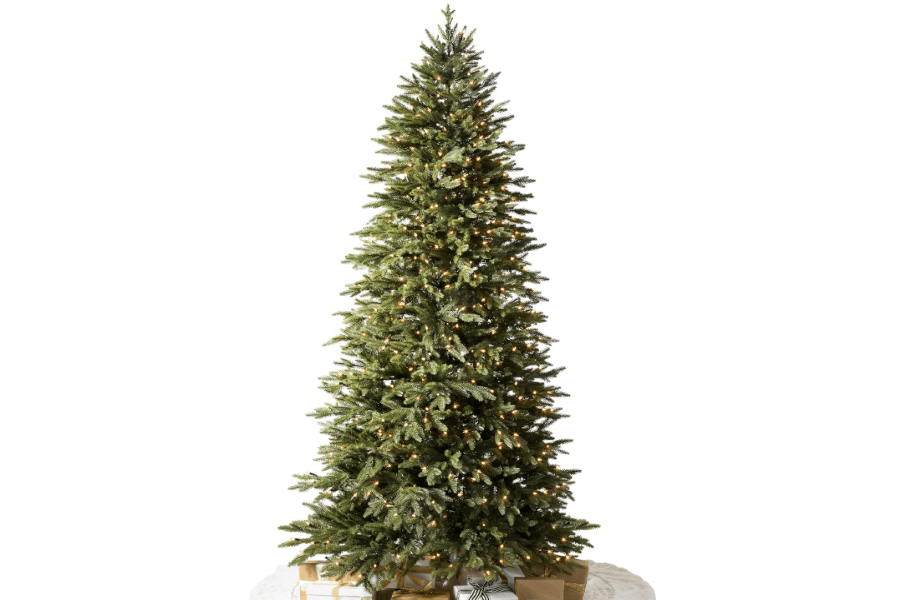 Balsam Hill Silverado Slim - Realistic Narrow Christmas Tree with True Needle Foliage with Premium Stand & Easy Assembly for Indoor Holiday Decorating
