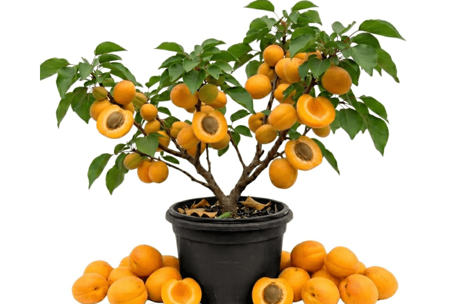 Apricot Tree Live Plant, Sweet Fruit Tree, 2-3 Ft Tall, Gallon Pot | Sweet Juicy Fruit, Spring Blossoms, Backyard Orchard, Home Garden