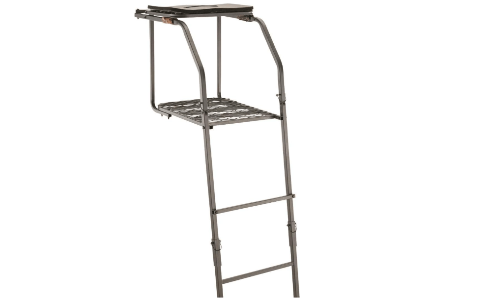 
Guide Gear 18’ Ladder Tree Stand for Archery with Seat and Foot Platform, Bow and Deer Hunting Accessories
