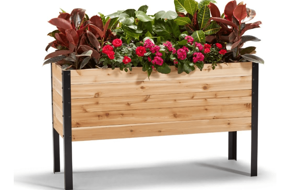 
EARTH ELEVATED 100% Canadian Cedar Wood Elevated Garden Bed for Gardening - Planter Pot to Grow Herbs Flowers, and Vegetables at Home Indoor and Outdoor