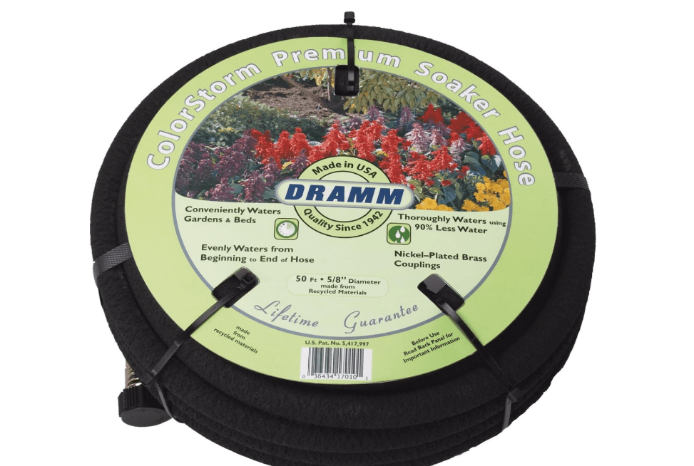 
Dramm ColorStorm Premium Soaker Garden Hose, Evenly Water Gardens & Beds, Drip Hose, Heavy Duty Water Seeper, 