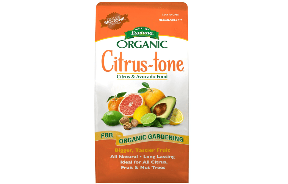 Espoma Organic Citrus-Tone 5-2-6 Natural & Organic Fertilizer for All Citrus, Fruit, Nut, & Avocado Trees; 4 lb. Bag. Promotes Vigorous Growth