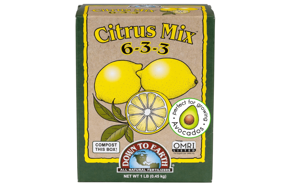 Down To Earth All Natural Fertilizers Organic Citrus Mix - 6-3-3, 1 lb | Plant Food for Lemons, Limes, Oranges, Avocados, Fruit Trees, Vines, Contains