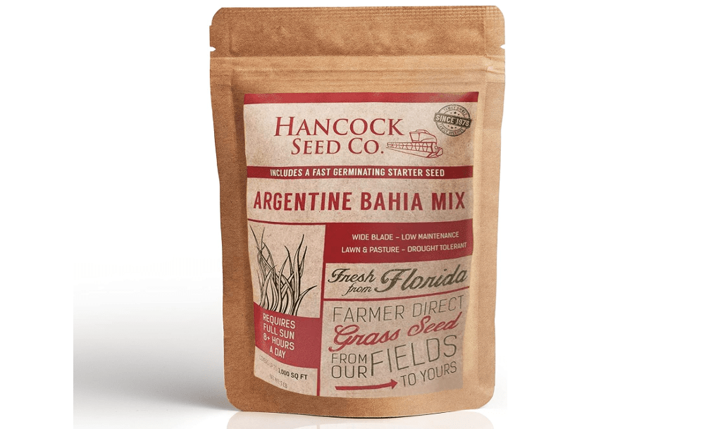 Hancock Argentine Bahia Grass Seed Mix for Lawn, Low Maintenance, Low Watering Requirement Grass Seed for Southern