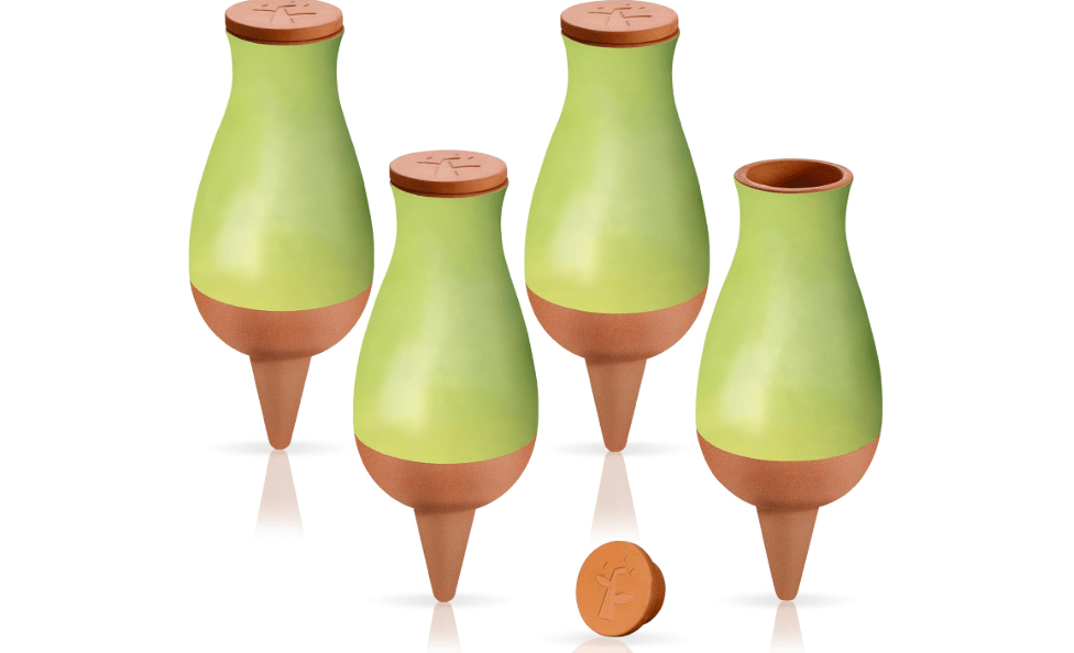 Soilagua 16 oz Drip Irrigation Stakes, Large Plant Watering Globes, Olla Pots Plant Watering Devices, Self Watering Planter Insert, Watering