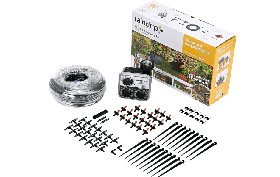 Raindrip R560DP Drip Watering System, Automatic Drip Irrigation System with Timer for Containers and Hanging Baskets, Waters up to 20 Plants