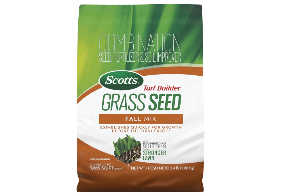 
Scotts Turf Builder Grass Seed Fall Mix, 2.4 lbs. | Grass Seed Plus Lawn Fertilizer and Soil Improver, Covers