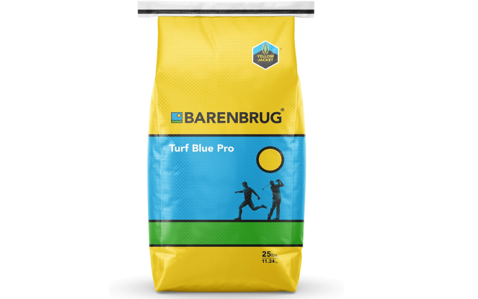 Barenbrug Turf Blue Pro Kentucky Bluegrass Lawn Seed with Yellow Jacket Seed Coating, All-Season Durable Grass Mix for Lawns, 25-lb. Bag