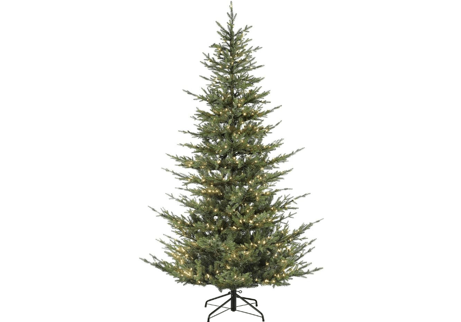 
Puleo International 7.5 Foot Pre-Lit Natural Fir Artificial Christmas Tree with 700 Clear Lights