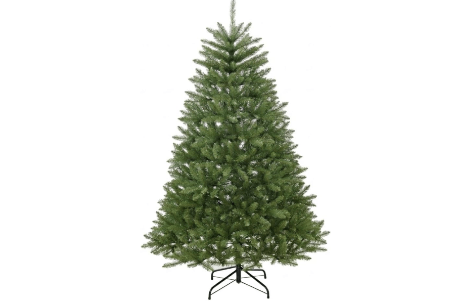 
Aovotreena 6.5FT Unlit Christmas Tree Green, Dunhill Fir Artificial Tree with 1838 PVC Branch Tips, Realistic Full Shape, Foldable Metal Stand for Indoor
