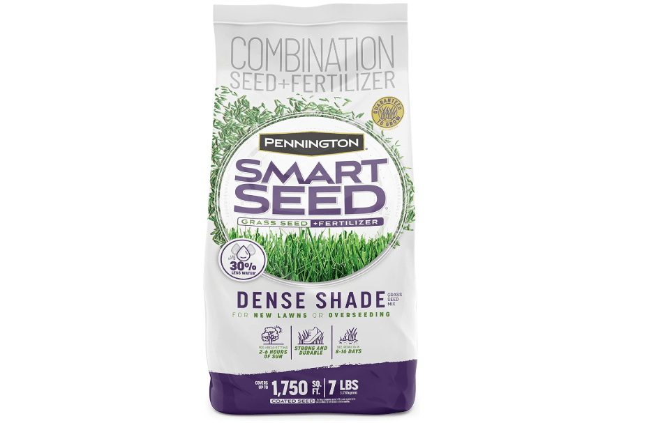 Pennington Smart Seed Dense Shade Mix Grass Seeds for Lawn, 7 Lb | Tall fescue, perennial ryegrass, Kentucky bluegrass, lawn grass seed for shade and hard