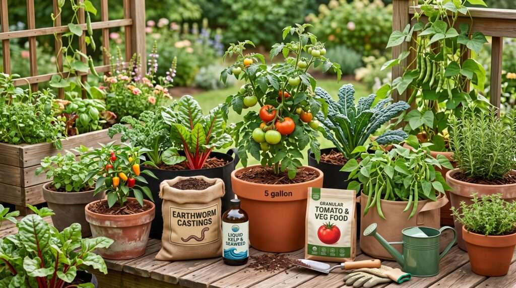 best organic fertilizers for container veggies