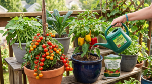 fertilizing container-grown vegetables
