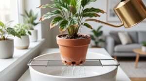 flushing salts from container soil