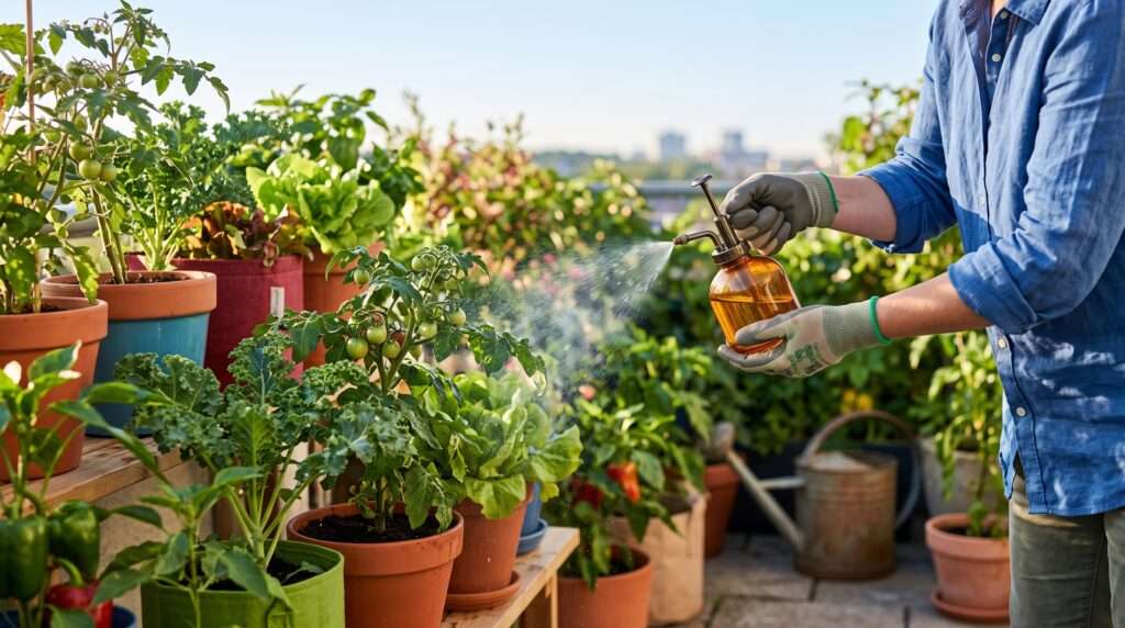 foliar feeding potted vegetables