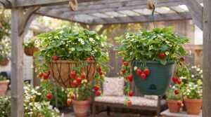 hanging baskets for strawberries