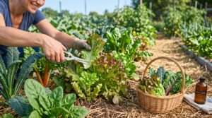 harvesting leafy greens repeatedly