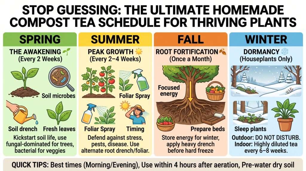 homemade compost tea schedule