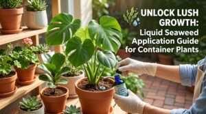 liquid seaweed application for container plants