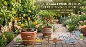 patio fruit trees fertilizing schedule