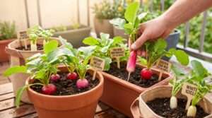 radishes for quick container harvest