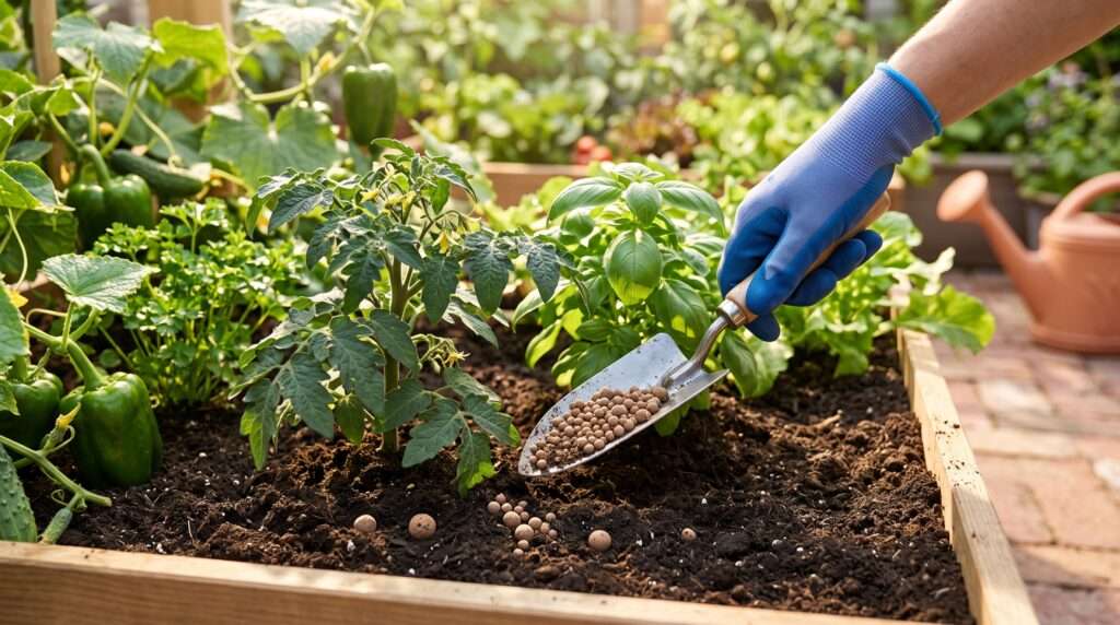 slow-release pellets for herbs and veggies