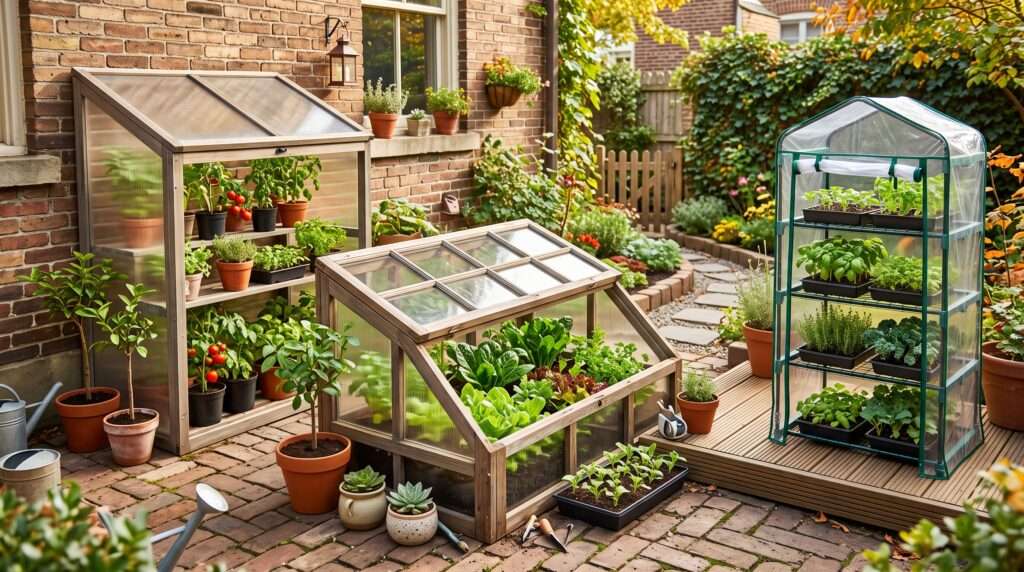 small-space greenhouse or cold frame ideas