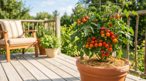 sunlight needs for container tomatoes