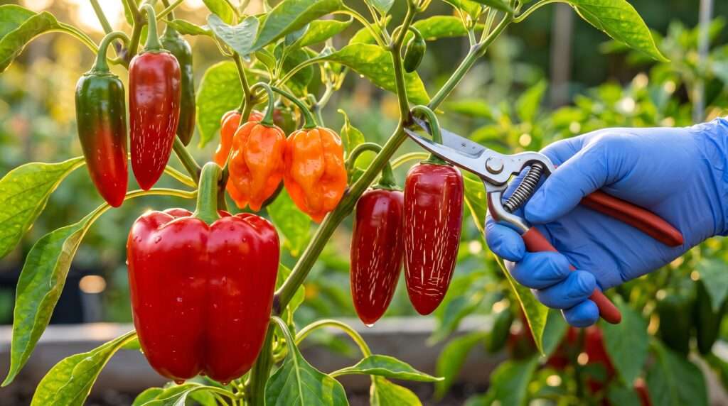timing pepper harvest at peak ripeness