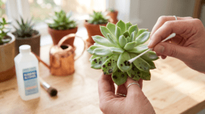 treating black spots on succulent leaves