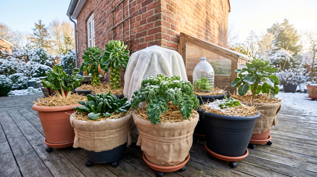 winterizing container vegetables