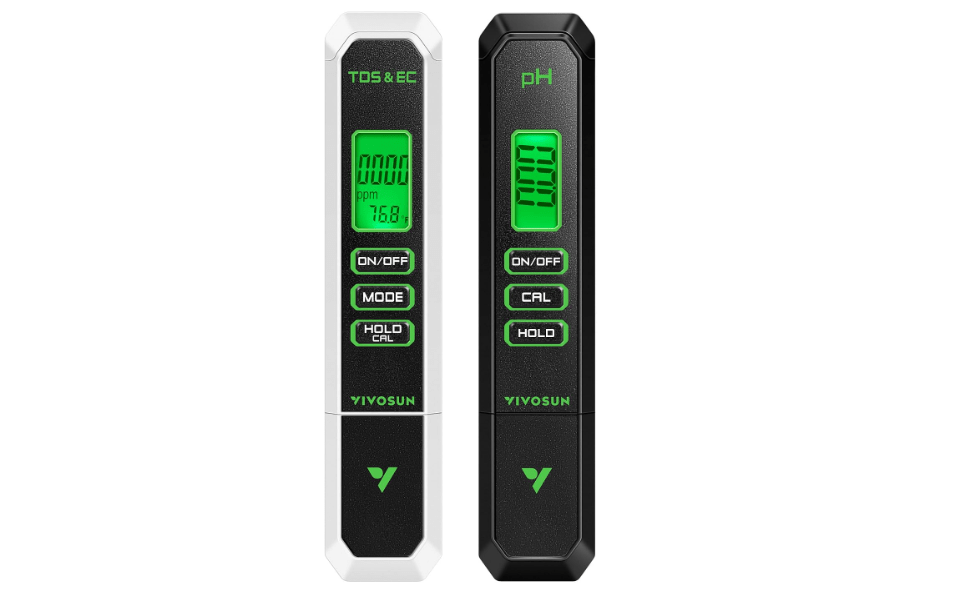 VIVOSUN Digital pH Meter TDS EC Meter for Water 0.01 Accuracy Hydroponics | ±0.01 Accuracy, , 0-14 Range, ATC, Auto Calibration, LCD Display