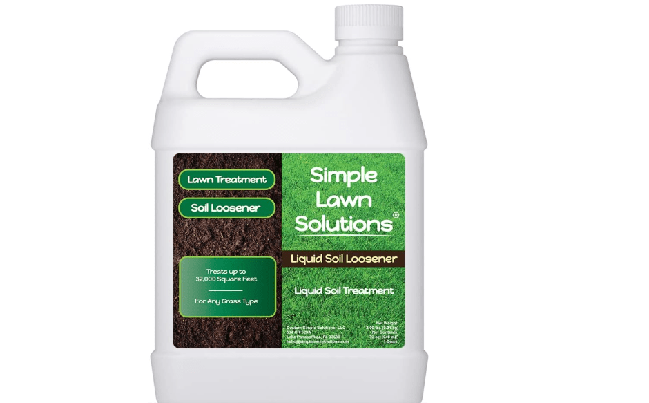 
Liquid Soil Loosener- Soil Conditioner-Use alone or when Aerating with Mechanical Aerator or Core Aeration- Simple Lawn Solutions- Any Grass Type-Great