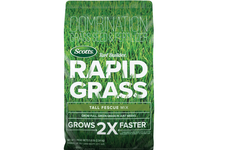 Scotts Turf Builder Rapid Grass Tall Fescue Mix, 5.6 lbs. | Combination Grass Seed and Fertilizer for Lawns, Lawn Seed That Grows in Just Weeks