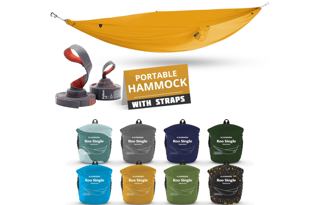 Single Hammock for Outdoor Adventures - Lightweight Camping Hammock Made from Recycled, Ultra-Strong Fabric for Lasting Comfort - Includes Python