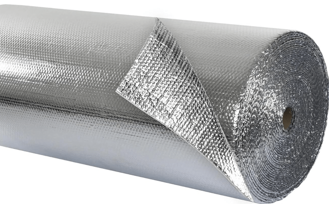 EcoFoil Double Bubble Insulation Roll 48" x 75' (300 sq. ft.), 6.35mm Thick, Made-in-USA Double Bubble Reflective Foil Insulation Roll for Cold