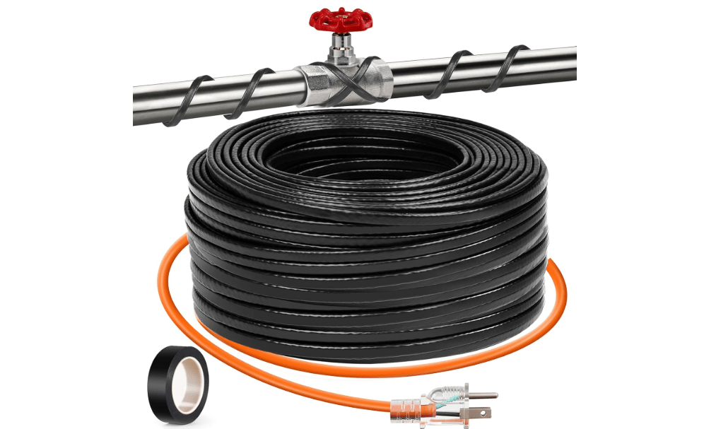 50FT(3FT-200FT) Pipe Heating Cable for Pipe Freeze Protection | Heat Cable for Water Pipes(Metal and Plastic), Pipe Heat Tape Keeps Water Flowing