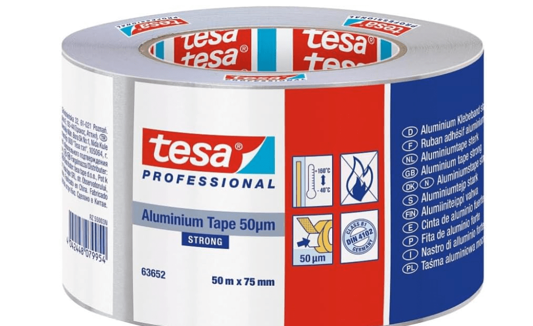 tesa Professional Aluminium Foil Tape for Repairing Ducts and Gutters