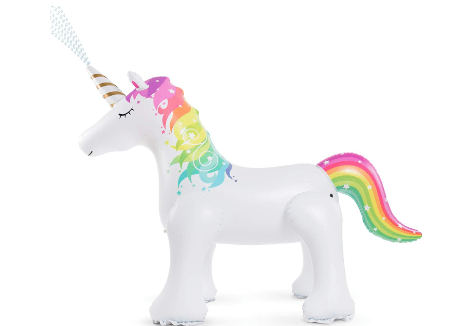Jasonwell Unicorn Sprinkler Inflatable Water Sprinklers Outdoor Water Toys Inflatable Ginormous Unicorn Toys Yard Sprinkler for Kids