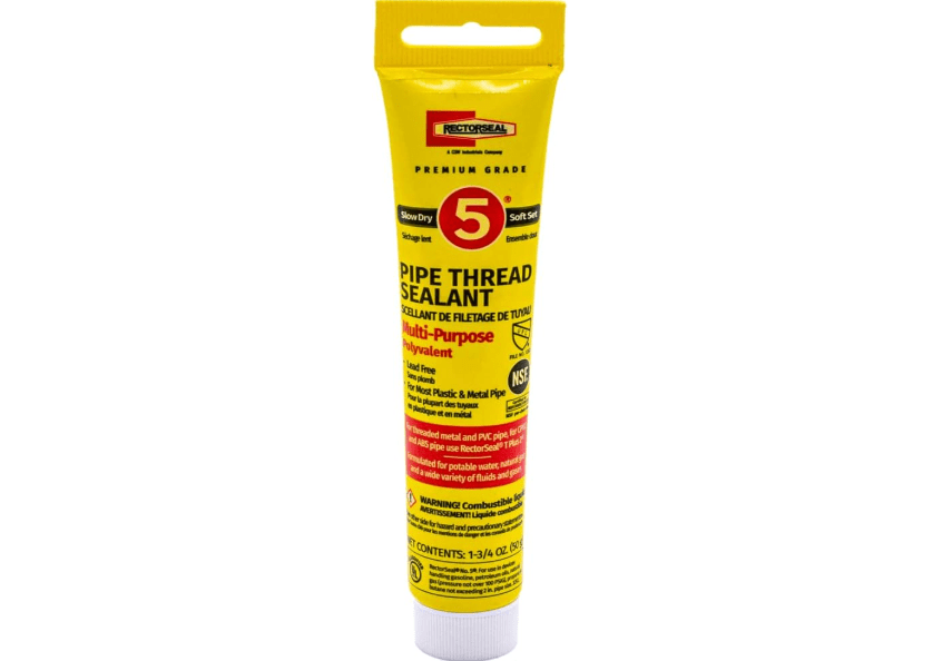 RectorSeal No. 5 25790 Pipe Thread Sealant, Lubricates & Protects Threads, Soft Setting, Slow Drying, & Permits Easy Breakout and Contains No Other.