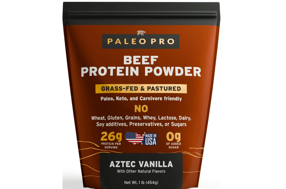 
26G Grass Fed Beef Protein Powder Isolate, Dairy & Gluten Free (Vanilla) | Pure Animal-Based Pastured & Cage-Free, Natural
